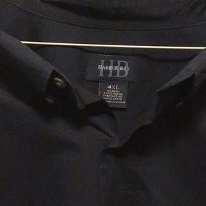 Harbor Bay button down Shirt 4XL Navy Blue